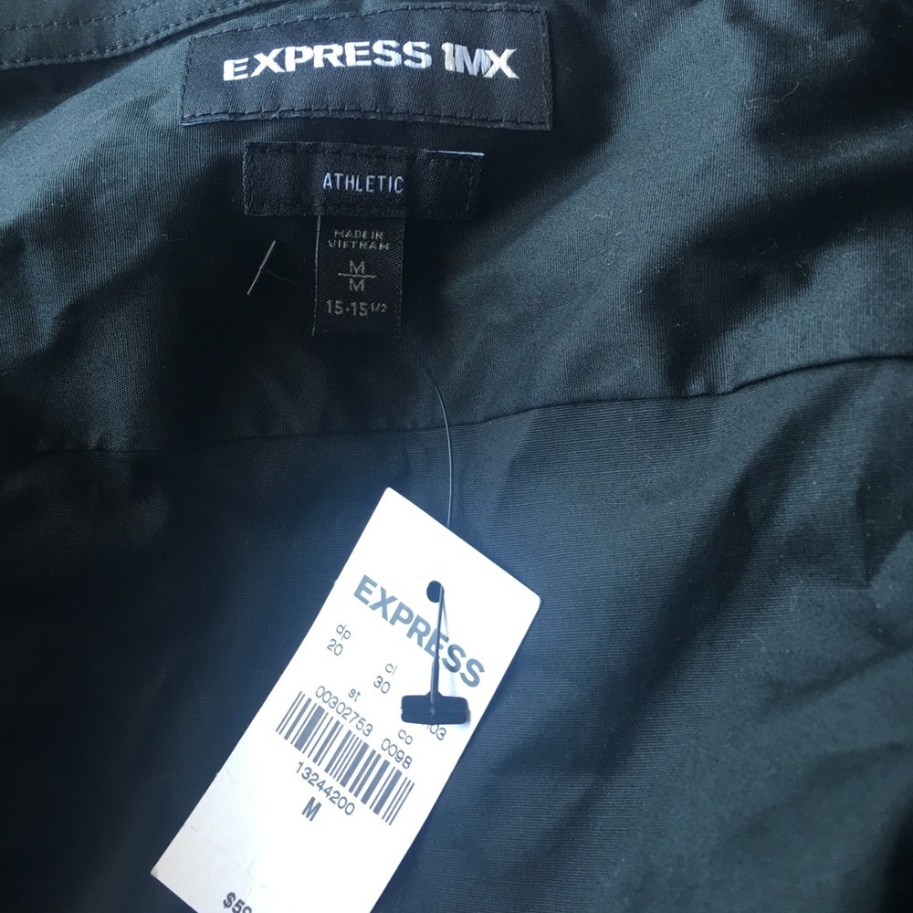 Nwot Express Black Button Down Shirt - image 3
